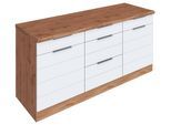 Küchenunterschrank Florenz ca. 180 cm Weiß/Eiche