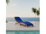 Gartenliege Bora Dunkelblau Akazie/Outdoorstoff