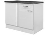 Eckunterschrank Alba Weiß