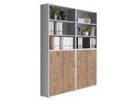 Aktenschrank Office Edition Sw Set 11 Grau/Eichefarben