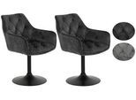 Stuhl-Set gepolstert drehbar 2er-Set