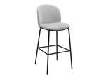 Barhocker Malea Hellgrau Chenille Gepolstert