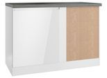Eckunterschrank Monza ca. 120x86 cm Weiß/Grau