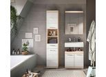 Badezimmer Lambada 3-tlg. ca. 97 cm Eiche/Weiß