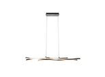LED-Pendelleuchte Blaze Schwarz/Alufarben max. 35 Watt