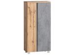 Midischrank Varese ca. 65x130 cm Hellgrau/Eiche
