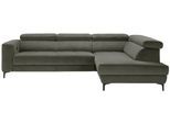 Ecksofa Emma rechts Graugrün