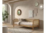 Bett Olive ca. 90x200 cm Eichefarben