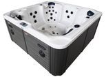 Whirlpool Outdoor Set Schwarz/Weiß ca. 210x95x210cm