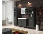 Badmöbel-Set 5-tlg. Madrit mit LED ca. 120 cm Anthrazit