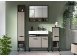 Badezimmer Bagno 4-teilig Kaschmir/Schwarz