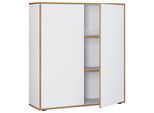 Aktenschrank Salia B100 Weiß/Honigeiche