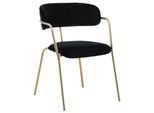 Stuhl-Set Arrow 2er-Set ca. 58x79 cm Samt Schwarz