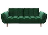 PLAYBOY 2-Sitzer-Sofa Scarlett Grün Samt m. Schlaffunkt.