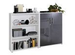 Aktenschrank Office Edition Sw Set 1 niedrig Weiß/Anthrazit