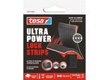 tesa® Ultra Power Lock Stripes schwarz, 4 Streifen à 5 cm, wetterfest, Haltekraft bis 4 kg