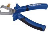 Projahn Abisolierzange, 160 mm, V-förmige Schneide bis Ø 5 mm/10 mm², Stellschraube, Öffnungsfeder, Mehrkomponenten-Griff