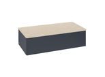 Villeroy und Boch Antao Waschtisch-Unterschrank L40003HG mit Beleuchtung, 100x26,8x50cm, Waschbeckenplattenfarbe botticino, midnight blue matt lacquer