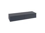 Villeroy und Boch Antao Sideboard L42100HG mit Beleuchtung, 2 Auszüge, 1600 x 268 x 500 mm, Front mit Struktur, Midnight Blue Matt Lacquer / Midnight Blue Matt Lacquer