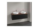 Villeroy und Boch Antao Waschtisch-Unterschrank K24012PD 120x36x50cm, Waschbeckenplattenfarbe warm walnut, black matt lacquer