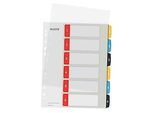 Leitz® Cosy Trennblätter, A4 extra gross, beschreibbar, Universallochung, auswechselbares Deckblatt, Polypropylen, farbige Reiter 1-6