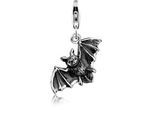 Charm-Einhänger NENALINA "Anhänger Fledermaus Halloween 925 Silber", silber, Charms, Damen, ohne Stein, Silber 925 (Sterlingsilber)