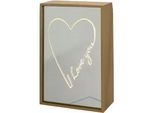 LED-Dekofigur CREATIV HOME "Dekoobjekt mit Schriftzug I LOVE YOU", klar, B:12cm H:18cm T:5cm, Dekofiguren, mit LED-Beleuchtung