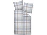 Bettwäsche JANINE "moments98119 02", grau (sandgrau), B/L: 200cm x 200cm, 1 Stk., 2 Stk., Mako-Satin, B/L: 80cm x 80cm & 80cm x 80cm, Mako-Satin, Obermaterial: 100% Baumwolle, Bettwäsche, Bettwäsche, mit Reißverschluss