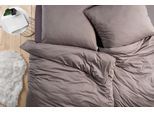 Bettwäsche ESTELLA "TAKOMA", grau (taupe), B/L: 135cm x 200cm, 1 Stk., 1 Stk., Mako-Interlock-Jersey, B/L: 80cm x 80cm, 2 Stk., Mako-Interlock-Jersey, Obermaterial: 100% Baumwolle, Bettwäsche, Bettwäsche, ABSOLUT BÜGELFREI