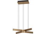 EGLO Hängeleuchte "FOLCINO-Z Pendellampe - Alu, Stahl - LED - 2X18W - IP20", gold (bronze, schwarz), 2, H: 110cm, 1 Stk., Leuchten, Hängelampe, Deckenlampe, Wohnzimmer, Esszimmer, L64 x B43,5 x H110 cm, Hängeleuchte