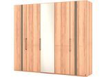 Kleiderschrank MUSTERRING "Sorrent, Kleiderschrank, Schrank, teilmassiv Eiche", braun, B:250cm H:217cm, Schränke, Kleiderschrank, Türen Eiche massiv oder als Parsol-Bronze-Spiegel, verschiedene Maße