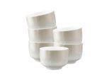 Tasse SELTMANN WEIDEN "Milchkaffeetassen ohne Henkel Sento Home 350 ml 6er Set", beige (aura cream), 6 tlg., Porzellan, Trinkgefäße, Tasse