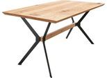 Esstisch PAROLI "Sierra", braun (eiche, schwarz, eiche), H:75cm, Tische, Esstisch, in 3 Breiten