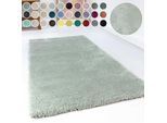 Hochflor-Teppich ESPRIT "Relaxx ESP-4150" Gr. 31, bunt (hellgrau, grün), B:130cm H:25mm L:190cm, Kunstfaser, Teppiche, Wohnzimmer, sehr große Farbauswahl, weicher dichter Hochflor