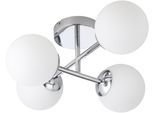 EGLO LED Deckenleuchte "CASTROVIDO Deckenlampe - Stahl - G9 - 4X4,2W - IP44", chrom, 4, H: 19,5cm, 1 Stk., Leuchten, Wohzimmerlampe, Esszimmerlampe, Flur, Schlafzimmer,L47,5xB38,5xH19,5cm, LED Deckenleuchte