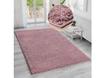 Hochflor-Teppich BRUNO BANANI "Shaggy Soft" Gr. 6, lila (flieder), B:200cm H:30mm L:290cm, Kunstfaser, Teppiche, gewebt, Uni Farben, besonders weich und kuschelig, Kundenliebling