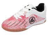 Indoorschuh JAKO "J-SI VINI", Mädchen, Gr. 38, weiß, fiery rot, Synthetik, Schuhe, Hallenschuh, Fussballschuh, Sportschuhe, nicht abfärbende Sohle