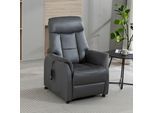 TV-Sessel DUO COLLECTION "Sorrent mit regulierbarer Sitzheizung, elektrischer Aufstehhilfe", grau (anthrazit), B:77cm H:107cm T:87cm, Hochwertige Sturktur-Mikrofaser (100% Polyester), Sessel, TV-Sessel, Relaxfunktion und Taschenfederkern mit Stahlwellenunterfederung
