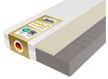 Hybridschaum-Matratze BECO "Feel Like Latex ONE KS - GOLD, Matratze 90x200 cm, 140x200 cm und mehr", weiß, B:140cm H:21cm L:200cm, Bezug: 100% Polyester. Steppfüllung: 100% Polyester, Matratzen, Hybridschaum-Matratze, Ergonomischer Hybridschaum mit komfortabler Feel Like Latex Auflage
