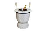 Beistelltisch COOTAB COOLER TABLE "3-in-1 Loungetisch mit Edelstahl-Kühler Paris 43 cm", beige (champagner), B:41cm H:43cm T:41cm, Tische, Beistelltisch, Wetterfest, Pflegeleicht, Hitzebeständig