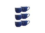 Espressotasse RITZENHOFF & BREKER "Espressotassen Doppio 80 ml 6er Set", blau (indigo blau), Porzellan, Trinkgefäße, Espressotasse