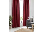 Vorhang WIRTH "Dim out", rot, B:142cm H:145cm, Polyester, Gardinen, Vorhang, nach Maß