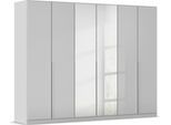Drehtürenschrank OTTO HOME "Kleiderschrank Kleiderschränke Schrank Garderobe AGORDO mit Glasfront", grau (seidengrau, glas seidengrau), B:271cm H:210cm T:54cm, Holzwerkstoff, Schränke, Drehtürenschrank, durchdachte Innenausstattung, in 8 Breiten und 2 Höhen MADE IN GERMANY