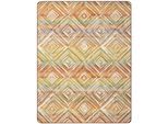 Wohndecke BIEDERLACK "Wohndecke Sunset Diamonds", multicolor, B:150cm L:200cm, Baumwolle, Polyacryl, Polyester, Wohndecken, Wohndecke, extravagantes Rautendessin mit Zierstich