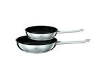 Pfannen-Set RÖSLE "PUREELEMENTS 2-tlg. PTFE ProResist", silber (silberfarben), Pfannen, Pfannen-Set