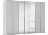 Drehtürenschrank OTTO HOME "Kleiderschrank Kleiderschränke Schrank Garderobe AGORDO mit Glasfront", grau (seidengrau, glas seidengrau), B:315cm H:229cm T:54cm, Holzwerkstoff, Schränke, Drehtürenschrank, durchdachte Innenausstattung, in 8 Breiten und 2 Höhen MADE IN GERMANY