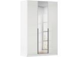 Drehtürenschrank OTTO HOME "Kleiderschrank Kleiderschränke Schrank Garderobe AGORDO mit Glasfront", weiß (alpinweiß, glas kristallweiß), B:136cm H:229cm T:54cm, Holzwerkstoff, Schränke, Drehtürenschrank, durchdachte Innenausstattung, in 8 Breiten und 2 Höhen MADE IN GERMANY