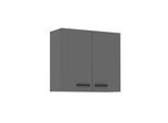 Küche NESSA Hängeschrank 80 cm Anthrazit Küchenzeile Küchenblock Einbauküche