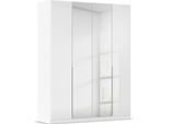 Drehtürenschrank OTTO HOME "Kleiderschrank Kleiderschränke Schrank Garderobe AGORDO mit Glasfront", weiß (alpinweiß, glas kristallweiß), B:181cm H:229cm T:54cm, Holzwerkstoff, Schränke, Drehtürenschrank, durchdachte Innenausstattung, in 8 Breiten und 2 Höhen MADE IN GERMANY