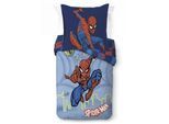 Kinderbettwäsche MARVEL "Marvel Spiderman Bettbezug-Set 135x200 cm + Kissenbezug 80x80 cm", blau, B/L: 137cm x 200cm, 1 Stk., 1 Stk., Washed Cotton, B/L: 80cm x 80cm, 2 tlg., Washed Cotton, Obermaterial: 100% Baumwolle, Bettwäsche, Kinderbettwäsche, 100 % Baumwolle, maschinenwaschbar, wendbar